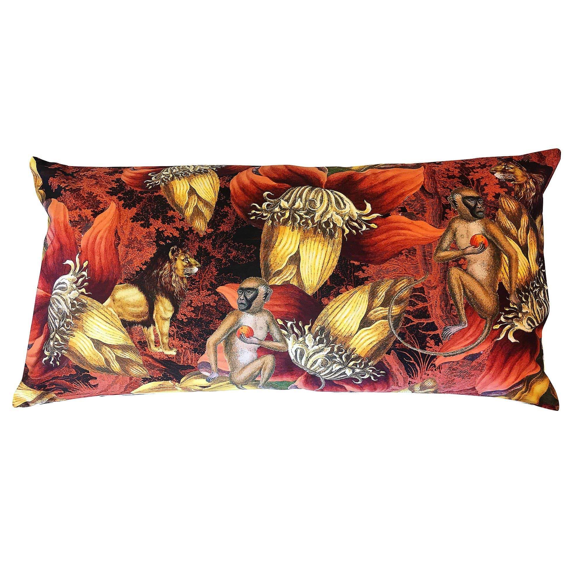 Wild Terracotta Velvet Cushion | Extra Large