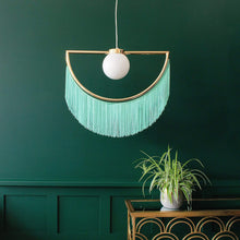 Load image into Gallery viewer, Wink Fringed Pendant Light in Aqua