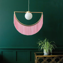 Load image into Gallery viewer, Wink Fringed Pendant Light in Candy Pink