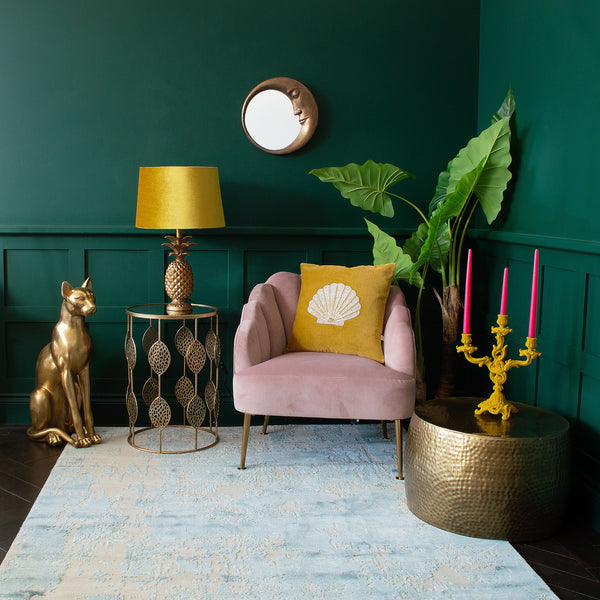 Yellow Flocked Candelabra