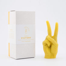 Load image into Gallery viewer, Yellow ‘Peace’ Candle Hand