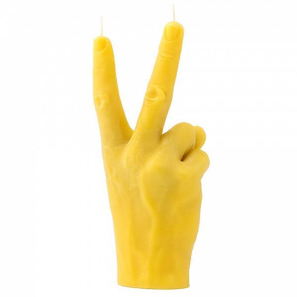 Yellow ‘Peace’ Candle Hand