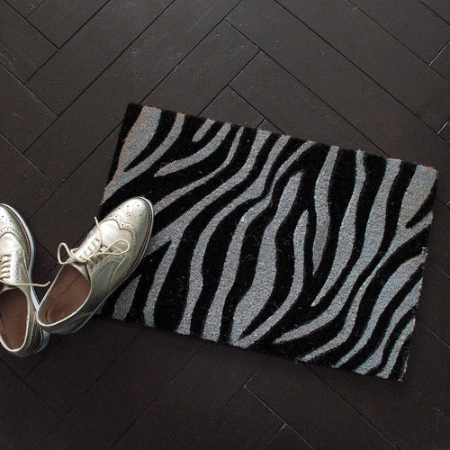 Zebra Print Doormat
